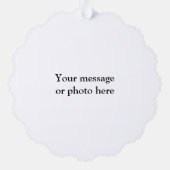 Pianotoetsen Kerstkaart boom ornament (Achterkant)