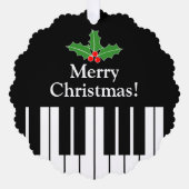 Pianotoetsen Kerstkaart boom ornament (Voorkant)