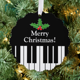 Pianotoetsen Kerstkaart boom ornament Kaart