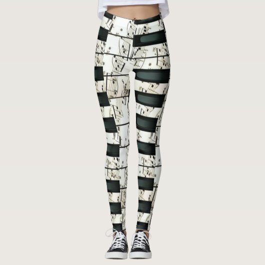 Pianotoetsen leggings (Voorkant)