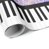 Pianotoetsen Lila Patroon Cadeaupapier (Rol Hoek)