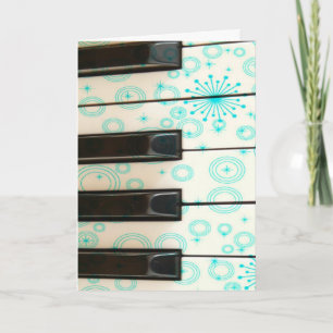 Pianotoetsen met Aqua Circles Kaart