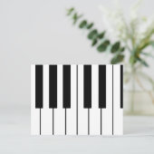 pianotoetsen met muziekthema briefkaart (Staand voorkant)