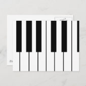 pianotoetsen met muziekthema briefkaart (Voorkant / Achterkant)