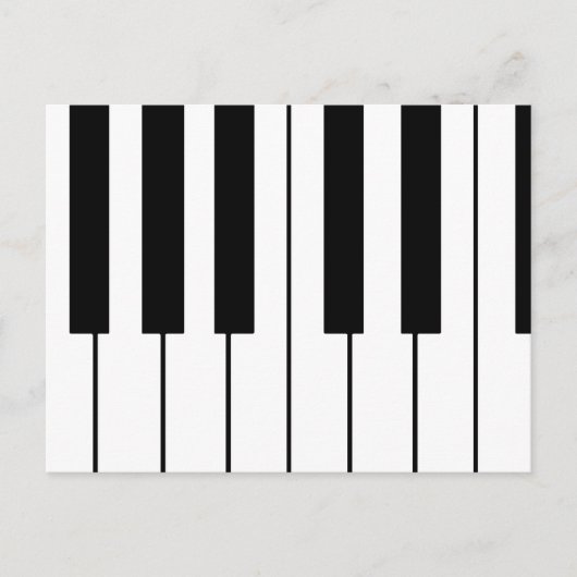pianotoetsen met muziekthema briefkaart (Voorkant)