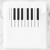 pianotoetsen met muziekthema's rechthoekige sticker (Tas)