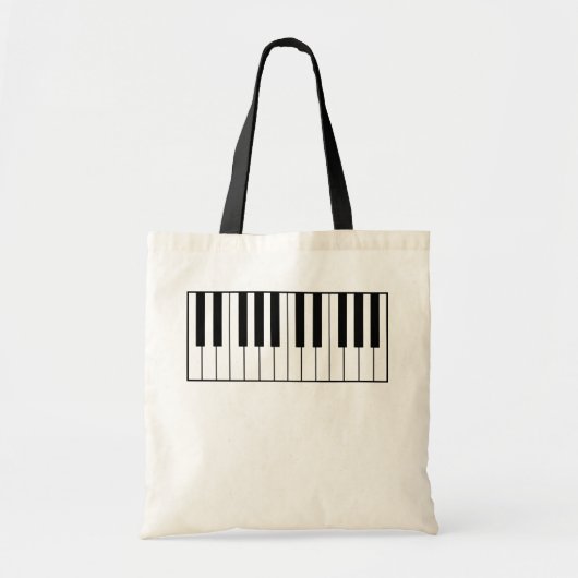 pianotoetsen met muziekthema's tote bag (Voorkant)