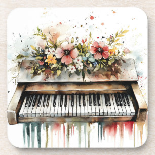 Pianotoetsen Mixed Floral Bouquet drankenachtbaan Bier Onderzetter