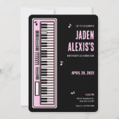 Pianotoetsen muziek verjaardag  kaart (Voorkant)
