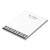Pianotoetsen Muziekleraar Toetsenbord gepersonalis Notitieblok (Linkerzijde)