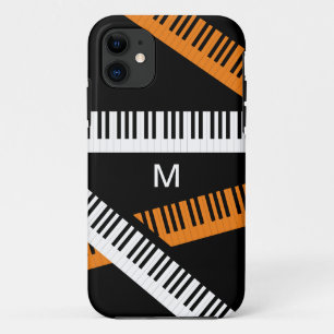 Pianotoetsen Muziektoetsenbord Modern Monogrammed Case-Mate iPhone Case