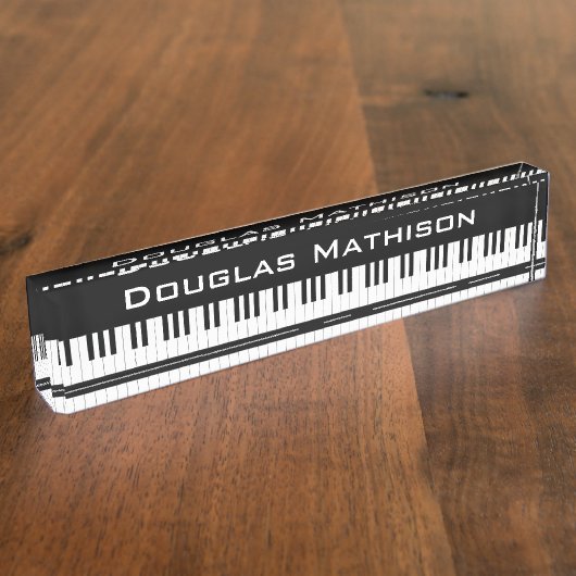 Pianotoetsen Naambordje (Zijkant)