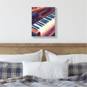 Pianotoetsen Pianist Schilderij Canvas Afdruk (Insitu (Slaapkamer))