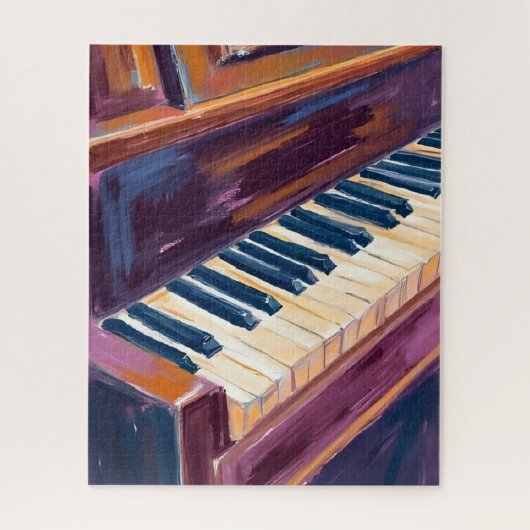 Pianotoetsen Pianist Schilderij Legpuzzel (Verticaal)