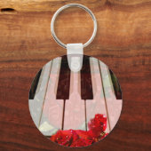 Pianotoetsen, Rozen en Muisc notes_ Sleutelhanger (Voorkant)