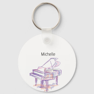 Pianotoetsen sleutelhanger voor kinderen, pianist 