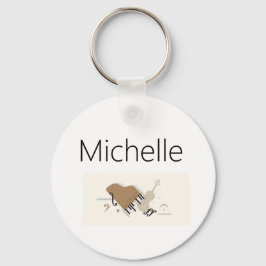 Pianotoetsen sleutelhanger voor kinderen, pianist 