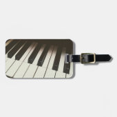 Pianotoetsen - Stijlvol zwart- en witfoto Bagagelabel (Voorkant horizontaal)