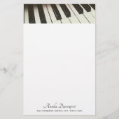 Pianotoetsen - Stijlvolle zwarte en witte foto Briefpapier (Voorkant)