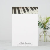 Pianotoetsen - Stijlvolle zwarte en witte foto Briefpapier (Staand voorkant)