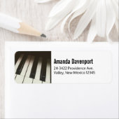 Pianotoetsen - Stijlvolle zwarte en witte foto Etiket (Insitu)