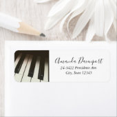 Pianotoetsen - Stijlvolle zwarte en witte foto Etiket (Insitu)