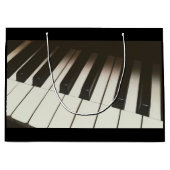 Pianotoetsen - Stijlvolle zwarte en witte foto Groot Cadeauzakje (Voorkant)