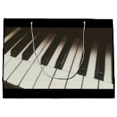 Pianotoetsen - Stijlvolle zwarte en witte foto Groot Cadeauzakje (Achterkant)