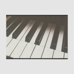 Pianotoetsen - Stijlvolle zwarte en witte foto Tissuepapier