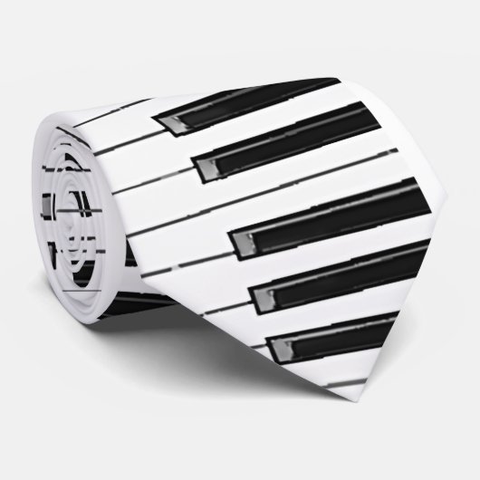 Pianotoetsen Stropdas (Opgerold)