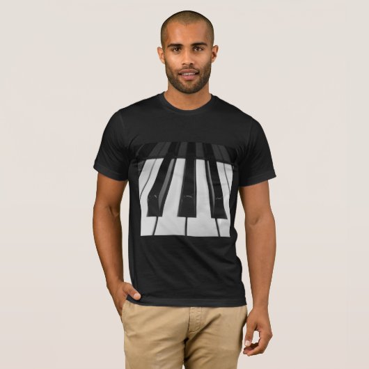 Pianotoetsen T-shirt (Voorkant volledig)