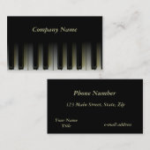 Pianotoetsen Visitekaartje (Voorkant / Achterkant)