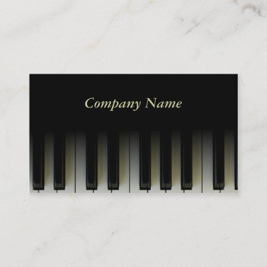 Pianotoetsen Visitekaartje (Voorkant)