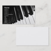 Pianotoetsen voor de pianist visitekaartje (Voorkant / Achterkant)