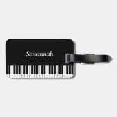 Pianotoetsen, Zwart en Wit Bagagelabel (Achterkant horizontaal)