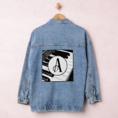 Pianotoetsen Zwart-wit Muziektoetsenbord Monogram Denim Jacket (Hangar)