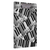 Pianotoetsen Zwart-wit patroon Klembord (Rechts)