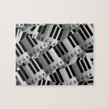 Pianotoetsen Zwart-wit patroon