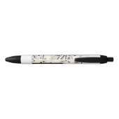 Pianotoetsen zwarte inkt pen (Achterkant)