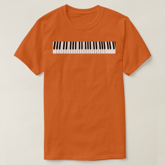 pianotoetsenbord 5 t-shirt (Design voorkant)