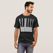 Pianotoetsenbord, aangepast T-shirt (Voorkant volledig)