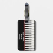 pianotoetsenbord bagagelabel (Achterkant verticaal)