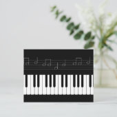 Pianotoetsenbord Briefkaart (Staand voorkant)
