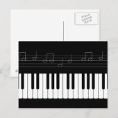 Pianotoetsenbord Briefkaart (Voorkant / Achterkant)