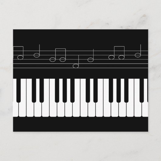 Pianotoetsenbord Briefkaart (Voorkant)