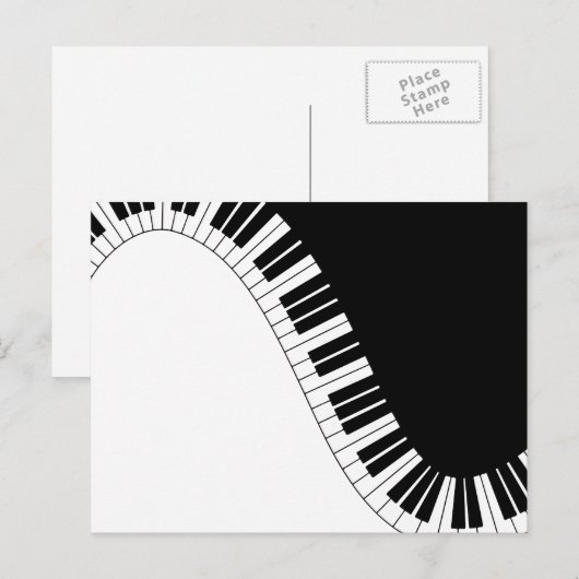 Pianotoetsenbord Briefkaart (Voorkant / Achterkant)