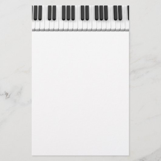 Pianotoetsenbord Briefpapier (Voorkant)