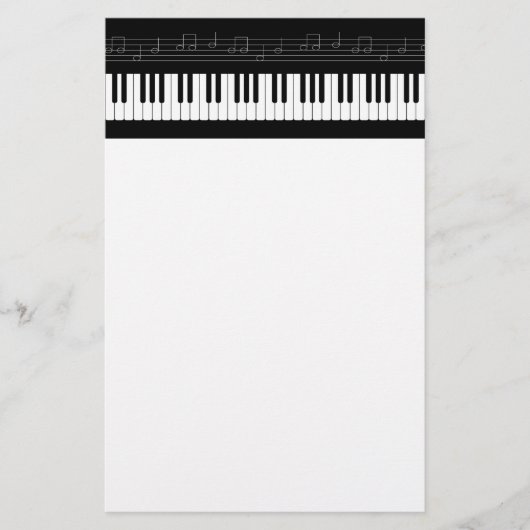 Pianotoetsenbord Briefpapier (Voorkant)