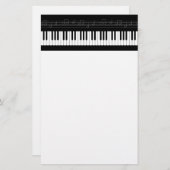 Pianotoetsenbord Briefpapier (Voorkant / Achterkant)