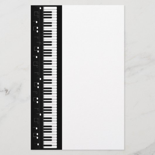 Pianotoetsenbord Briefpapier (Voorkant)